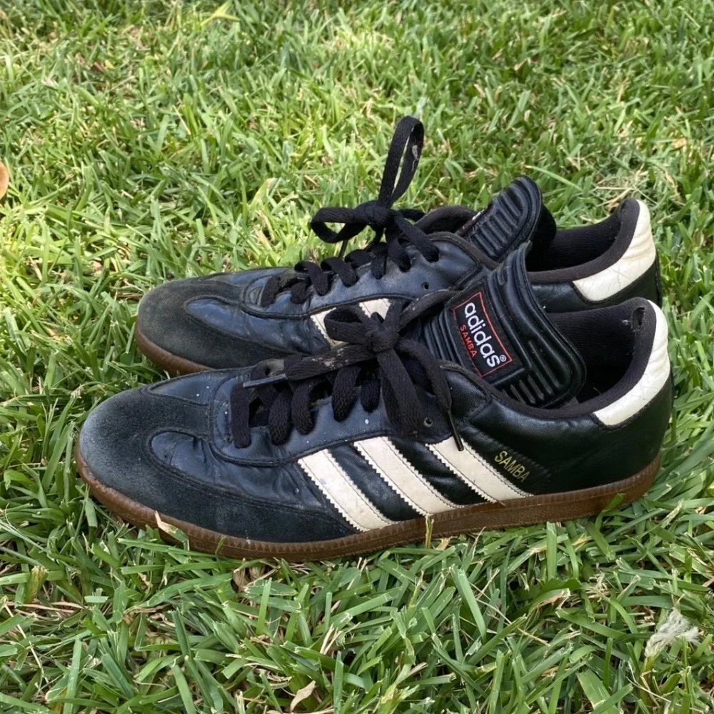 Adidas Samba Classic Mens Black White Gum Sole Indoor Soccer Shoes 034563 Size 8